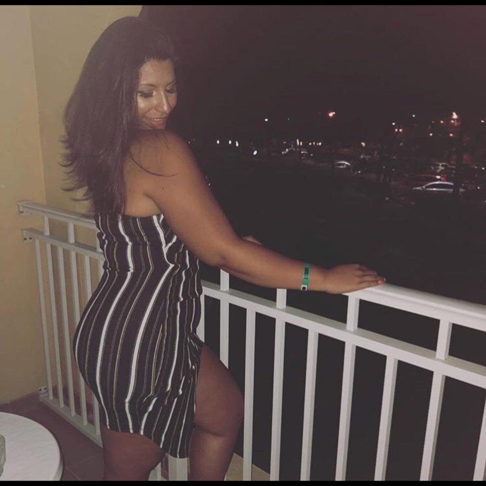 Striped design dress
